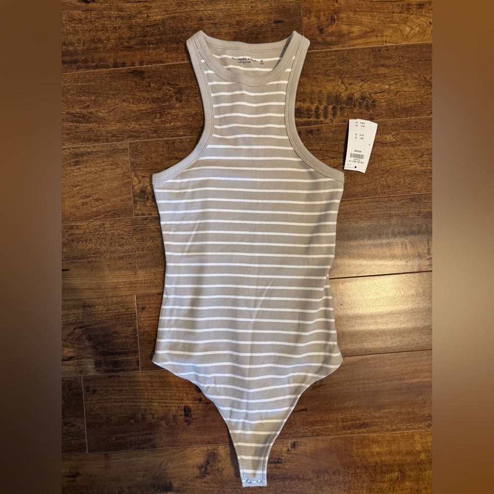 Abercrombie Striped Sleeveless Bodysuit